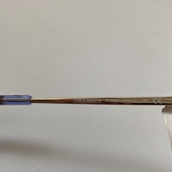 Kate Spade Carolane aviator blue gold sunglasses - Picture 5 of 6